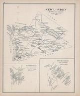 New London, New London Town, Sytheville Town, New Hampshire State Atlas 1892 Uncolored